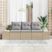 Tuinbankenset 3 st Beige en Licht Grijs poly rattan