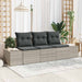 Tuinbankenset 3 st Lichtgrijs poly rattan