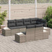 Tuinbankenset 7 st Grijs poly rattan