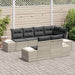 Tuinbankenset 7 st Lichtgrijs poly rattan