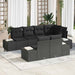 Tuinbankenset 7 st Zwart poly rattan
