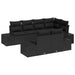 Tuinbankenset 7 st Zwart poly rattan
