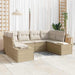 Tuinbankenset 6 st 6-Aantal zitplaatsen Beige en Crème