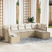 Tuinbankenset 7 st 7-Aantal zitplaatsen Beige en Crème