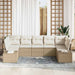 Tuinbankenset 7 st 7-Aantal zitplaatsen Beige en Crème