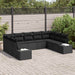 Tuinbankenset 9 st 8-Aantal zitplaatsen Zwart Polyrattan