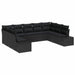 Tuinbankenset 9 st 8-Aantal zitplaatsen Zwart Polyrattan