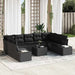 Tuinbankenset 9 st 8-Aantal zitplaatsen Zwart Polyrattan