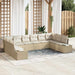 Tuinbankenset 10 st 9-Aantal zitplaatsen Beige en Crème