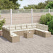 Tuinbankenset 10 st 9-Aantal zitplaatsen Beige en Crème