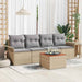 Tuinbankenset 5 st 4-Aantal zitplaatsen Beige en Licht Grijs