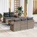 Tuinbankenset 6 st 5-Aantal zitplaatsen Grijs poly rattan