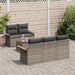 Tuinbankenset 6 st 5-Aantal zitplaatsen Grijs poly rattan