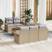 Tuinbankenset 6 st 5-Aantal zitplaatsen Beige en Licht Grijs