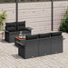 Tuinbankenset 6 st 5-Aantal zitplaatsen Zwart poly rattan
