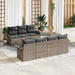 Tuinbankenset 8 st 7-Aantal zitplaatsen Grijs poly rattan