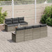 Tuinbankenset 8 st 7-Aantal zitplaatsen Grijs poly rattan