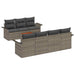 Tuinbankenset 8 st 7-Aantal zitplaatsen Grijs poly rattan