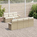 Tuinbankenset 8 st 7-Aantal zitplaatsen Beige en Crème