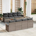Tuinbankenset 9 st Grijs poly rattan