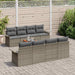 Tuinbankenset 9 st Grijs poly rattan