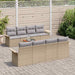 Tuinbankenset 9 st Beige en Licht Grijs poly rattan