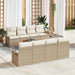 Tuinbankenset 9 st Beige en Crème poly rattan