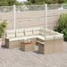 Tuinbankenset 9 st 8-Aantal zitplaatsen Beige en Crème