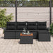 Tuinbankenset 6 st Zwart poly rattan