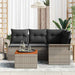 Tuinbankenset 5 st 4-Aantal zitplaatsen Grijs poly rattan