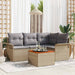 Tuinbankenset 5 st 4-Aantal zitplaatsen Beige en Licht Grijs