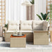 Tuinbankenset 5 st 4-Aantal zitplaatsen Beige en Crème