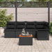 Tuinbankenset 6 st 5-Aantal zitplaatsen Zwart poly rattan