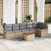 Tuinbankenset 7 st 6-Aantal zitplaatsen Beige en Licht Grijs