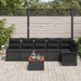 Tuinbankenset 7 st 6-Aantal zitplaatsen Zwart poly rattan
