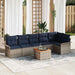 Tuinbankenset 7 st 6-Aantal zitplaatsen Grijs en Marineblauw