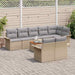 Tuinbankenset 9 st 8-Aantal zitplaatsen Beige en Licht Grijs