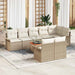 Tuinbankenset 9 st 8-Aantal zitplaatsen Beige en Crème
