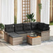Tuinbankenset 7 st Grijs poly rattan