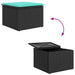 Tuinbankenset 7 st Zwart en Turquoise poly rattan