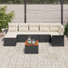 Tuinbankenset 8 st Zwart en Crème poly rattan