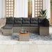 Tuinbankenset 8 st Grijs poly rattan
