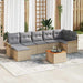 Tuinbankenset 8 st Beige en Licht Grijs poly rattan