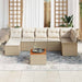 Tuinbankenset 8 st Beige en Crème poly rattan