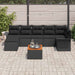 Tuinbankenset 8 st Zwart poly rattan