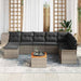 Tuinbankenset 9 st Grijs poly rattan