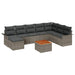 Tuinbankenset 9 st Grijs poly rattan