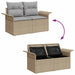 Tuinbankenset 9 st Beige en Licht Grijs poly rattan