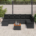Tuinbankenset 9 st Zwart poly rattan