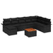 Tuinbankenset 9 st Zwart poly rattan